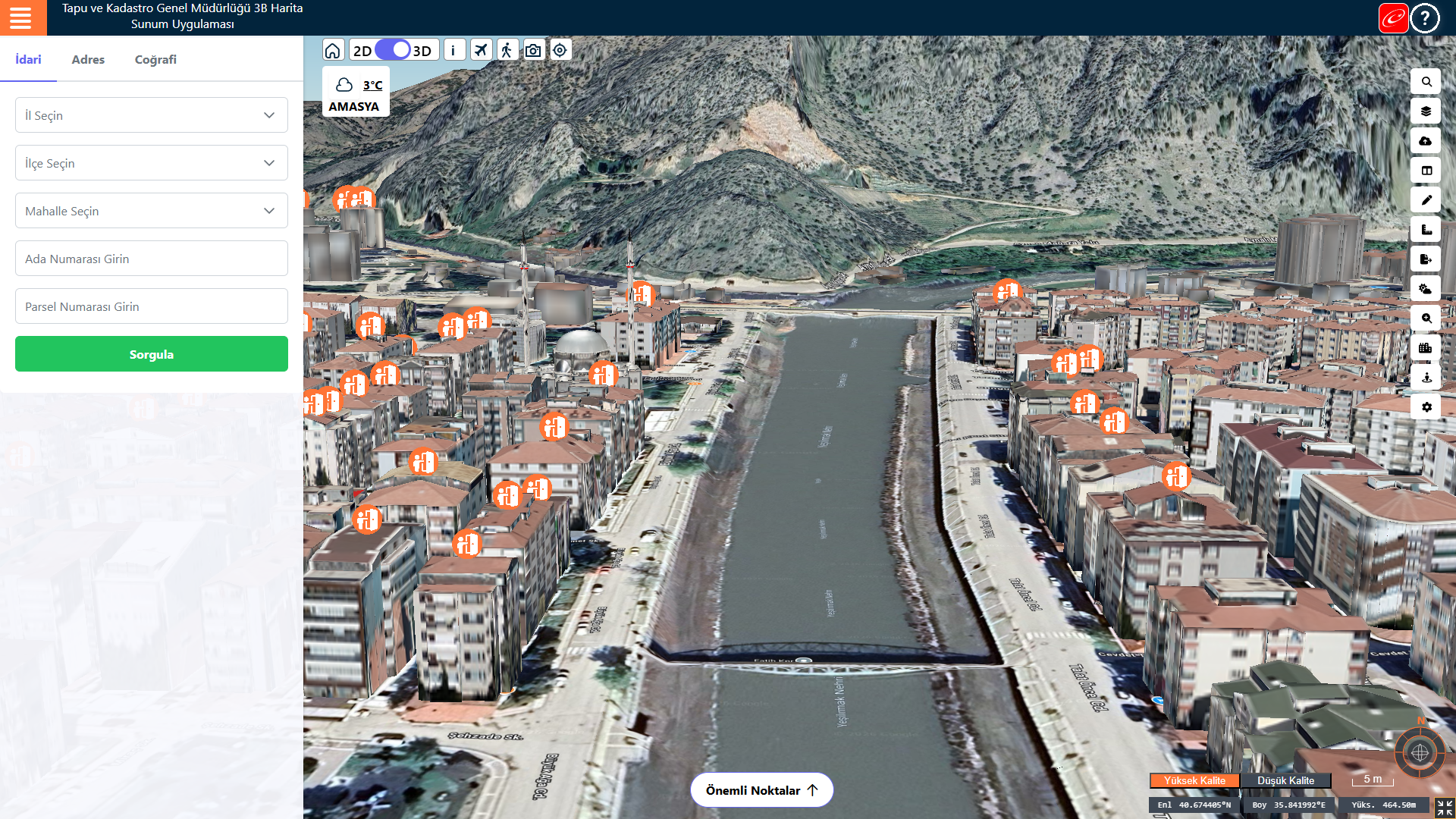 3 Boyutlu (3B) Sayısal Yapı Modeli Üretimi, Türkiye Genelinde TKGM Standartlarında Dijital Bina Üretim Rehberine Tam Uyumlu CityGML Üretimi