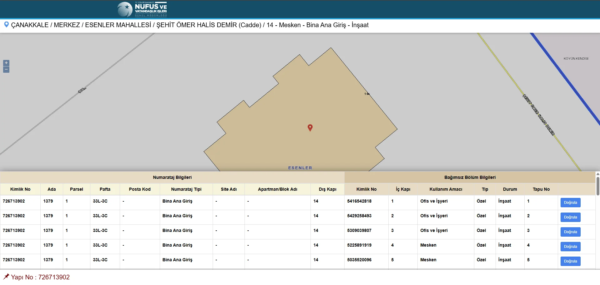 3 Boyutlu (3B) Sayısal Yapı Modeli Üretimi, Türkiye Genelinde TKGM Standartlarında Dijital Bina Üretim Rehberine Tam Uyumlu CityGML Üretimi