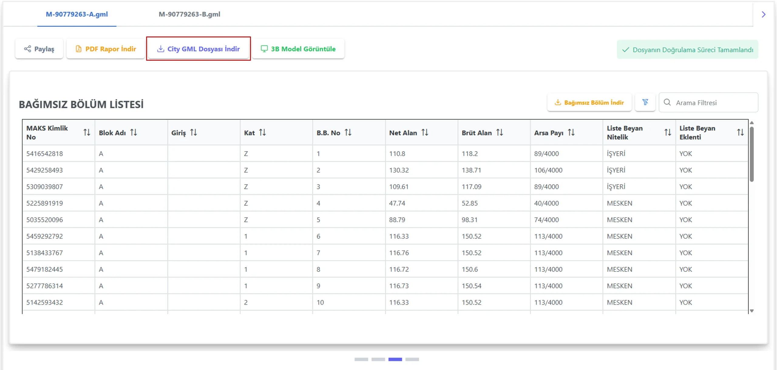 3 Boyutlu (3B) Sayısal Yapı Modeli Üretimi, Türkiye Genelinde TKGM Standartlarında Dijital Bina Üretim Rehberine Tam Uyumlu CityGML Üretimi
