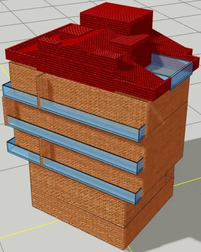 Sayısallaştırma Yoluyla Model Üretimi Gerçekleştirilen 3 Boyutlu Sayısal Yapı Modeli Örneği