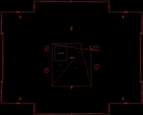 Ortak Teraslı Çatıya Sahip Yapı için 3 Boyutlu Sayısal Yapı Modeli Örneği - Çatı Çizimi