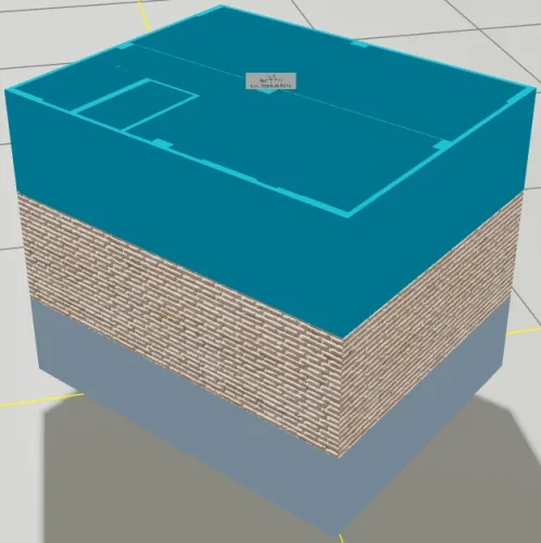 Depolu ve Asma Katlı Yapı için 3 Boyutlu Sayısal Yapı Modeli Örneği - Depo ve Asma Kat