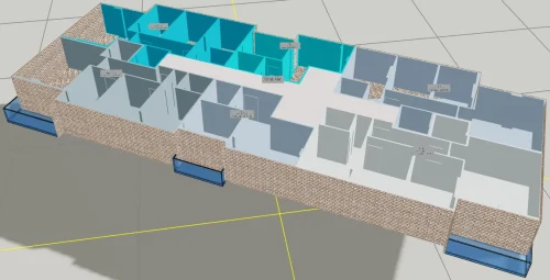 Tonoz Çatılı Yapı için 3 Boyutlu Sayısal Yapı Modeli Örneği - Kat Modeli