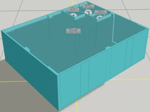 Depolu ve Asma Katlı Yapı için 3 Boyutlu Sayısal Yapı Modeli Örneği - Bağımsız Bölüm Kısımları