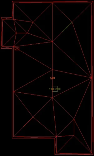 Tripleks Villa için 3 Boyutlu Sayısal Yapı Modeli Örneği - Çatı Çizimi