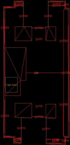 Çatı Katlı Yapı için 3 Boyutlu Sayısal Yapı Modeli Örneği - Çatı Çizimi