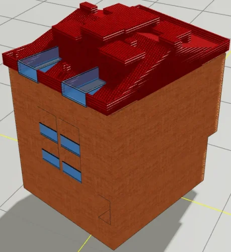 Çatı Katlı Yapı için 3 Boyutlu Sayısal Yapı Modeli Örneği