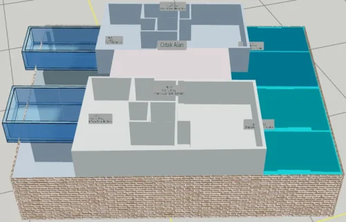 Çatı Katlı Yapı için 3 Boyutlu Sayısal Yapı Modeli Örneği - Çatı Katı