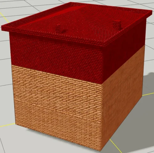 Depolu ve Asma Katlı Yapı için 3 Boyutlu Sayısal Yapı Modeli Örneği